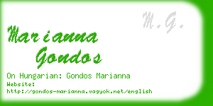 marianna gondos business card